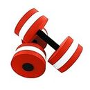 STARWAVE Water Fitness Dumbbell Set, 1 Pair Aerobic Exercise Foam Heavy Dumbbells Pool Resistance Barbells Pool Barbell Float Pool Exercises Hand Bars Equipment Sports for Weight Loss