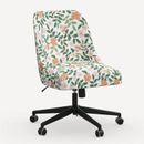 Oxford Desk Chair Wood/Upholstered in Black Rifle Paper Co. x Cloth & Company | 32.5 H x 23 W x 23 D in | Wayfair 84-9RPCPRBLSCRMLCB