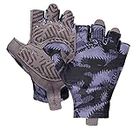 Seibertron S.P.S.G-3 Unisex Half Finger UPF100+ Sun/UV Protection Breathable Cycling Glove fit for Biking MTB DH Road Bicycle, Shock-Absorbing Gel Pad, Anti-Slip Print Gloves Adult Black XXL