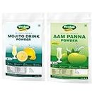 Yeshvi NATURAL Mojito Drink Powder & Aam panna Powder Combo Pack, Instant Drink Powder, Immunity Booster, Healthy Summer Drink, Fruit Juice Powder for Adults, 200gm