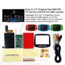 V4 Drop in 3.0 Inches IPS LCD TV OUT Mod Backlight With Pre-cut Shell For GBA