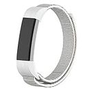 Strap-it Bracelet en Nylon pour Fitbit Alta (HR) - Grise
