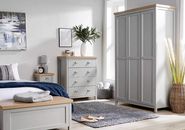 Muebles de dormitorio gris madera maciza roble unidad cajón armario de cajón
