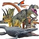 LAVESOM 6PCS Jumbo Dinosaur Toy Set, Realistic Dinosaur Toys for Kids - Large Dino Playset for Boys and Girls 3 4 5 6 7 Year Old Children Birthday Dinosaur Lovers