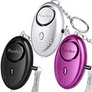 Personal Alarms For Women - 3 Pack Reusable Police Approved 150DB LOUD Security Alarms Keychain with LED Light, Small Personal Safety Alarm for Women Girls Kids and Elderly