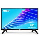 TuTu 24“ 720P HD LED TV for Home or Office with HDMI USB Operate Simply Suitable for Kitchen Kid's Room Basement or RV Camper 2023 Model
