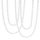 BeautyMood 2 Pcs Pearl Necklace, Stylish Long Pearl Chain For Clothing, Clothing Accessories Bead Accessories (white)
