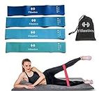 Fitlastics Resistance Loop Bands Set for Squats, Stretching, Strength Training Exercises, Hips & Glutes Heavy Workouts for Men & Women (Blue) ,Malaysian Latex