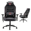 COLAMY Big and Tall Gaming Chair 400lbs, Racing Computer Gamer Chair, Ergonomic Office PC Chair with Upholstered Seat, Lumbar Support, 4D Armrest for Adult Teens, Black