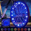 Activ Life Bike Lights, Blue, 1-Tire Pack LED Bicycle Christmas Lights for Wheels with Batteries Included, Best Christmas Stocking Stuffers for Boys, 2023 Gift Ideas, Dad and Teens Birthday Presents