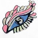 Patchs De Vetement 2Pcs Clothing Lace Accessories Eye Towel Embroidery Bead Embroidery Towel Embroidery Accessories Clothes Patch Stickers Luggage Decoration