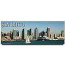 San Diego Panoramic Fridge Magnet South California Sailboat Travel Souvenir