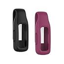 Weinisite Protective Case for Fitbit Inspire 2,Soft Silicone Replacement Clip for Fitbit Inspire 2 Activity Trackers (Black+Red)