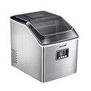 Maxkon 17 Kg Home Ice Maker Machine Stainless Steel Countertop Appliance-Silver