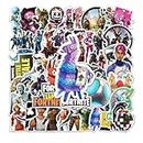 Boenjoy Gifts - Fortnite Gaming Vinyl Stickers 50 Pieces Reusable for Laptop, Mobile Phone, Refrigerator, Notebook, Closet, Waterproof Stickers