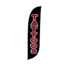 LookOurWay Feather Flag - 12ft Tall Advertising Flag Banner for Business and Events Promotion - Flag Only - Tattoos (10M1200310)