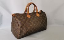 Louis Vuitton LV Hand Bag Speedy 35 Browns Monogram Vintage No Date Code 