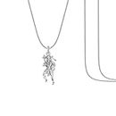 AKSHAT SAPPHIRE God Hanuman Sterling Silver Chain Pendant (92.5% purity) Bajrangbali Auspicious Chain Pendant for Kids For Good Health and Wealth (Snake Chain: 15 Inches)