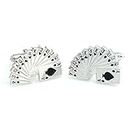 Peluche Novelty Paying Cards (Silver) Cufflinks for Men