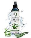 Earth's Daughter Organic Aloe Vera Gel from 100% Pure and Natural Cold Pressed Aloe - Great for Face - Hair - Acne - Sunburn - Bug Bites - Rashes - Eczema - 8 Oz.
