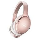 Active Noise Cancelling Headphones Wireless Over Ear Bluetooth Headphones with Microphone Rose Gold INFURTURE,Deep Bass, Memory Foam Ear Cups, Quick Charge 40H Playtime, for TV, Travel, Home Office