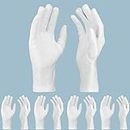 5 Pairs Archival Photo Gloves, ENPOINT White Large Work Gloves For Handling Art Working Photography Men & Womens Cloth Gloves Liners Bulk for Handling Jewelry, Film, Photo, Coin Metal Inspection
