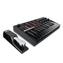 Akai MPK Mini MK3 MIDI Keyboard Controller + M-Audio SP2 Sustain Pedal, with MPC Beats and Software Suite – Beat Maker Bundle (Black)