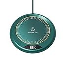 Constant Temperature Heating Coaster, Auto Shut Off, for Desk with 3 Temperature Settings,for Coffee, Beverage, Tea, Hot Chocolate(Green)