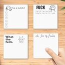 Funny Sticky Note, 4PCS Note Pads Snarky Sticky Notes, Novelty Office Supplies, Sassy Desk Accessories Funny Gifts for Friends Colleagues