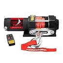 FIERYRED Electric Winch 4500LBS/2045kg 12V Synthetic Rope Wireless Remotes ATV UTV