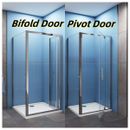 Pivot Bifold  Shower Enclosure Door Glass Screen Walk In Cubicle Panel & Tray