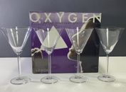 Lenox Oxygen Crystal Martini Cocktail Glasses Germany Set of 4