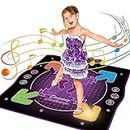 Dance Mat Toys for 3-12 Year Old Kids, Light Up Electronic Dance pad 4 Game Modes and Powered by Type-C or Batteries for 3 4 5 6 7 8 9 10+Year Old Girls or Boy Birthday Gifts
