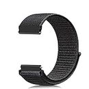 FLIPMAZE 22 MM Nylon Watch Strap Bands Compatible for Samsung Galaxy Watch 3 45mm Samsung Gear S3 Frontier Classic Amazfit Pace Stratos Realme Watch S/S pro oneplus Watch Strap (Black)