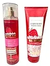 Bath & Body Works - Strawberry Pound Cake - 2 pc Bundle - Fine Fragrance Mist and Ultimate Hydration Body Cream (Packaging Design Varies)