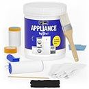 DWIL Appliance Paint for Refrigerator - Water Based Paint, Refrigerator Paint, Interior, for Plastic and Metal Surface in Dishwasher, Dryer, Microwave, Oven, 32oz, Black (with tools)