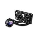 ASUS ROG Strix LC II 240 All-in-one Liquid CPU Cooler with Aura Sync, Intel® LGA 1150/1151/1155/1156/1200/2066 and AMD AM4/TR4 Support and Dual ROG 120 mm Radiator Fans