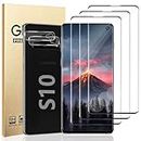 OuYteu [3+2 Pack] Galaxy S10 Screen Protector and Camera Lens Protector,9H Hardness Tempered Glass,HD Clear, 3D Curved, Anti-Scratch,Fingerprint Compatible, Dust proof,for Samsung Galaxy S10 6.1 Inch
