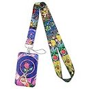 Princess Beauty and The Beast Lanyard Keychain, ID Badges Lanyard, Key Lanyard for ID Card Holder, Cell Phone Case (3)