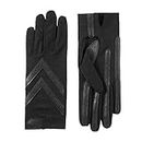 isotoner womens Spandex Shortie Touchscreen cold weather gloves, Black - Smartdri, Small-Medium US