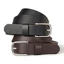 The Children's Place girls Belts, Pack of Two Belt, Black, 4 7 US
