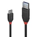 Lindy USB 3.2 Type A to C Cable, 10Gbps, Black Line, 1.5m Length