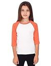 Hat and Beyond Kids Raglan Jersey Child Toddler Youth Uniforms 3/4 Sleeves T Shirts (Small (5-6 Year), (Kid) 5bh03_White/Coral)
