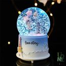 bola de cristal caja de música caja de nieve brillante pareja cumpleaños día de San Valentín regalo para niño