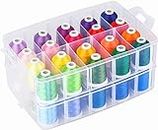 Simthread Embroidery Machine Thread 40 Brother Colors with Storage Box