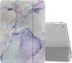 MOCA [Translucent Back] Smart Case for iPad Air 2 (2014 Launched) A1566 A1567 iPad Flip Cover (Purple Marble)