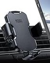 YOSH 2023 Support de téléphone de voiture pour ventilation en cuir avec clip double verrouillage, compatible avec iPhone 14 Pro Max, Samsung S23 Ultra Huawei, compatible avec les valises Otter-Box