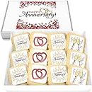 Happy Anniversary Cookies Gift Basket 12 PACK For Men Women Wife Husband Wedding Engagement Individually Wrapped | Nut Free | Kosher