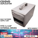 1 to 1 CD DVD Duplicator Case Tower Beige 5.25" External Drive Enclosure Handle