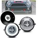 Nslumo LED Fog Lamp DRL Daytime Running Light Compatible With Mini Cooper R55 R56 R57 R58 R59 R60 R61 LED Halo Ring Driving Running DLR Light E4 Approved 2PCS